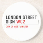 LONDON STREET SIGN  Coasters (Sandstone)
