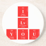 I
 Lv
 you  Coasters (Sandstone)