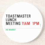 TOASTMASTER LUNCH MEETING  Coasters (Sandstone)