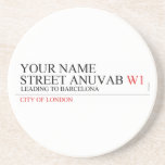 Your Name Street anuvab  Coasters (Sandstone)