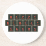 Happy
 Birthday
 Allison  Coasters (Sandstone)