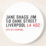 JANE SHAGS JIM 50 DANE STREET LIVERPOOL  Coasters (Sandstone)