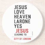 jesus love heaven larone yes   Coasters (Sandstone)
