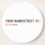 your namestreet  Coasters (Sandstone)