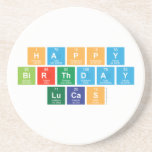 Happy
 Birthday
 Lucas  Coasters (Sandstone)