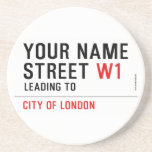 Your Name Street  Coasters (Sandstone)