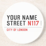 Your Name Street  Coasters (Sandstone)