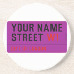 Your Name Street  Coasters (Sandstone)