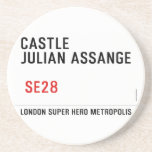 CASTLE  JULIAN ASSANGE    Coasters (Sandstone)