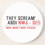 THEY SCREAM'  ABDI  Coasters (Sandstone)