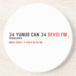 34 yunus can 34  Coasters (Sandstone)