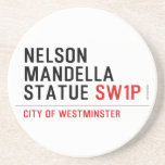 nelson mandella statue  Coasters (Sandstone)