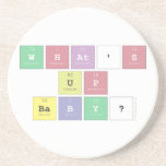 what's 
 up
 baby?  Coasters (Sandstone)