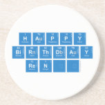 Happy
 Birthday
 René  Coasters (Sandstone)