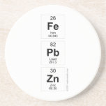 Fe
 Pb
 Zn  Coasters (Sandstone)