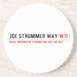 Joe Strummer Way  Coasters (Sandstone)