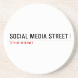 Social Media Street  Coasters (Sandstone)