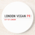 London vegan  Coasters (Sandstone)