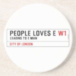 PEOPLE LOVES E  Coasters (Sandstone)