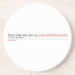 FOLLOW ME ON I.G  Coasters (Sandstone)