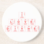 I
 LOVE 
 DIVINE  Coasters (Sandstone)