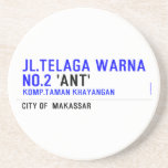 jl.telaga warna no.2  Coasters (Sandstone)