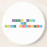 keep calm 
 and 
 love chemistry  Coasters (Sandstone)