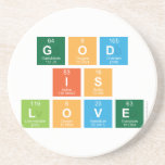 God
 is
 love  Coasters (Sandstone)