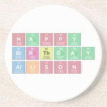 Happy
 Birthday
 Allison  Coasters (Sandstone)