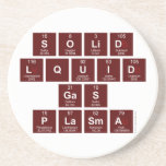 SOLID
 LQUID
 GAS
 PLASMA  Coasters (Sandstone)