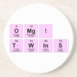 omg!
 twins  Coasters (Sandstone)