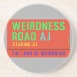 Weirdness Road  Coasters (Sandstone)