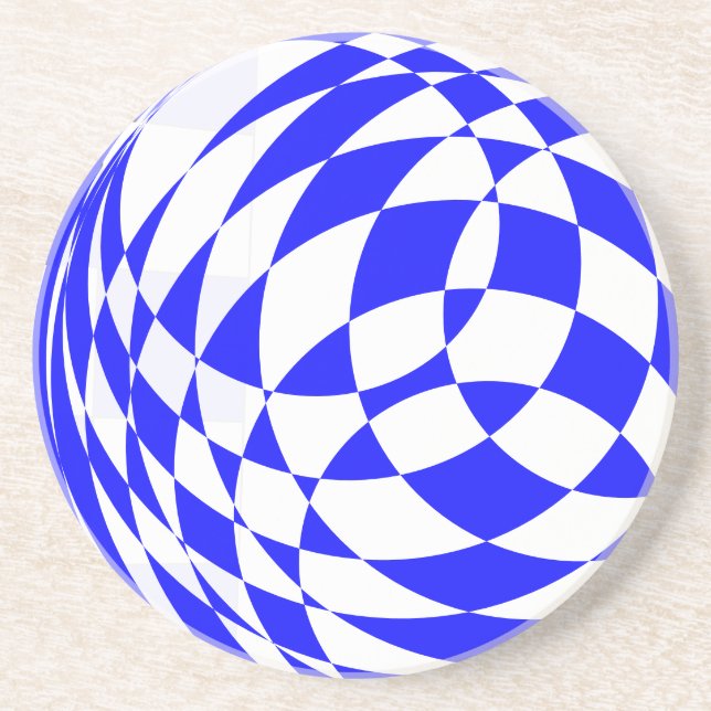 Coasters (sandstone) - 3D Checkerboard Ball (Front)
