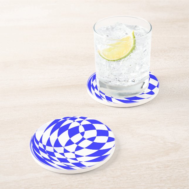 Coasters (sandstone) - 3D Checkerboard Ball (Side)