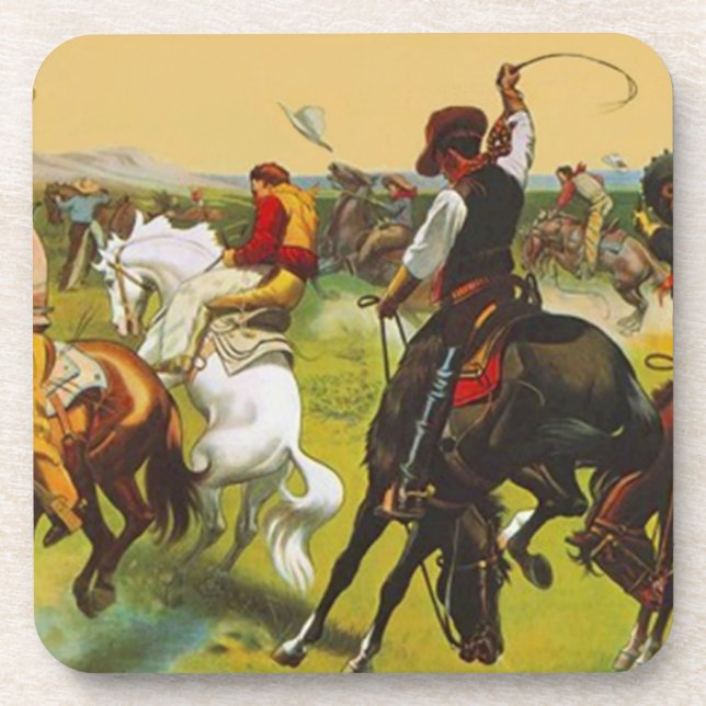 Coasters Wild West Bronco Busting Horses Riding (Front)
