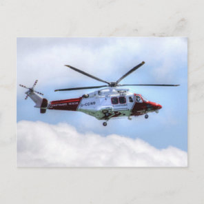 Coastguard Helicopter Postcard