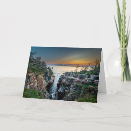 Coastline  Acadia National Park Maine Card