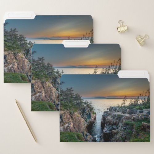 Coastline  Acadia National Park Maine File Folder