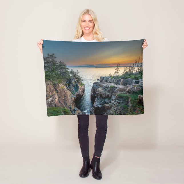 Coastline | Acadia National Park, Maine Fleece Blanket (In Situ)