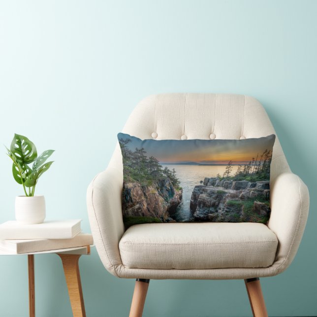 Coastline | Acadia National Park, Maine Lumbar Pillow (Chair)