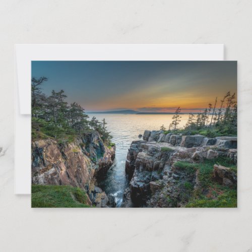 Coastline  Acadia National Park Maine Thank You Card
