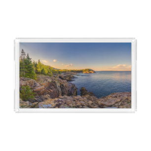 Coastline Acadia National Park, Schooner Head Acrylic Tray