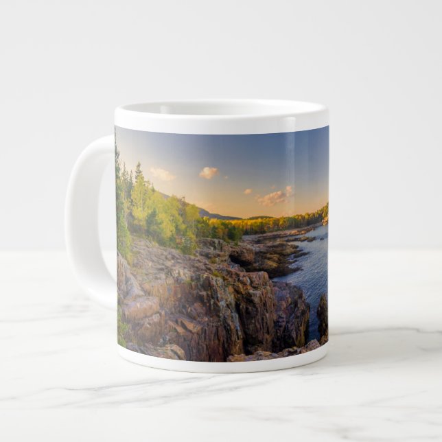 Coastline | Acadia National Park, Schooner Head Giant Coffee Mug (Front Left)
