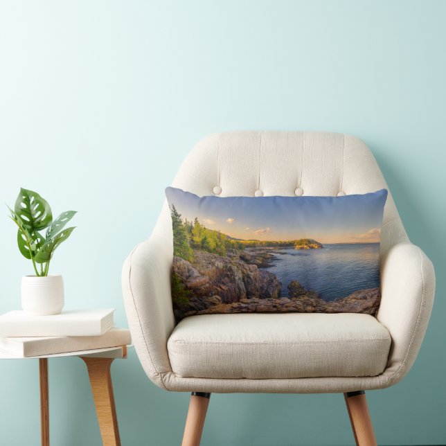 Coastline | Acadia National Park, Schooner Head Lumbar Pillow (Chair)