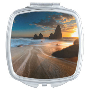 Coastline At Sunset   Northern California Compact Mirror