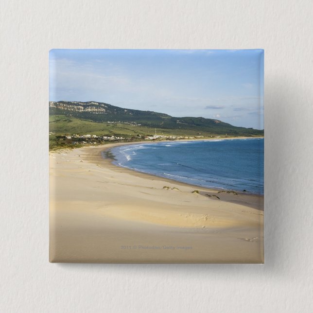 Coastline Beach Along The Coast Near Tarifa Pinback Button (Front)