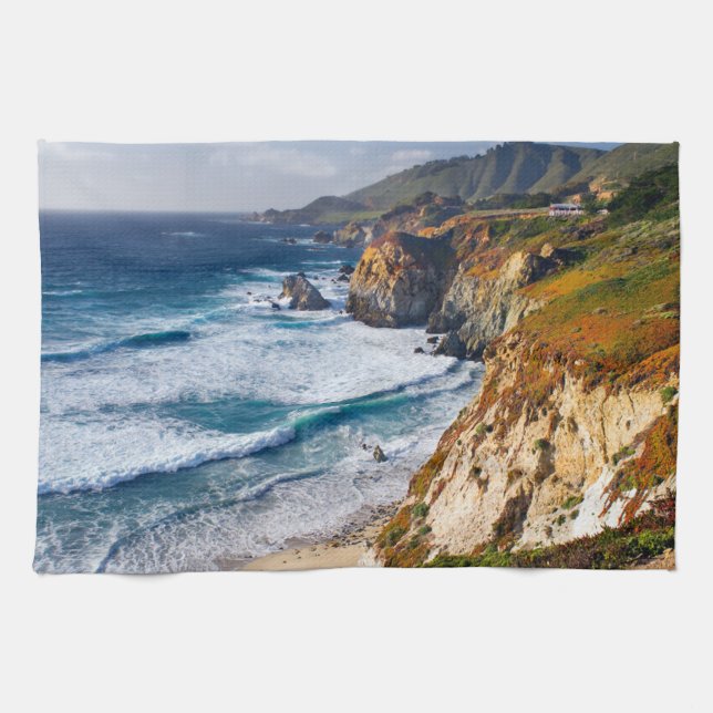 Coastline | Big Sur, California Kitchen Towel (Horizontal)