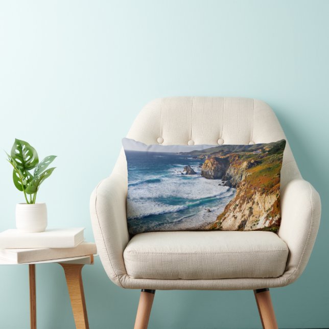 Coastline | Big Sur, California Lumbar Pillow (Chair)