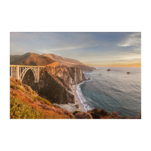 Coastline | Bixby Bridge, Big Sur California Acrylic Print (Front)