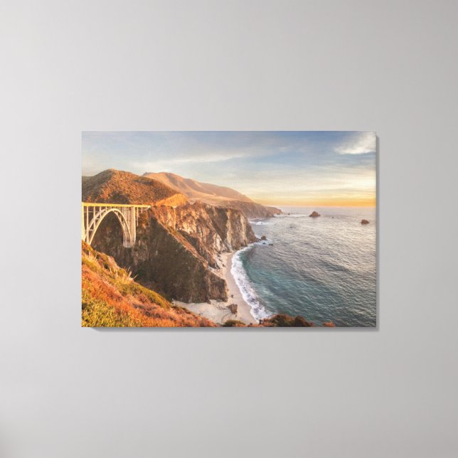 Coastline | Bixby Bridge, Big Sur California Canvas Print (Front)
